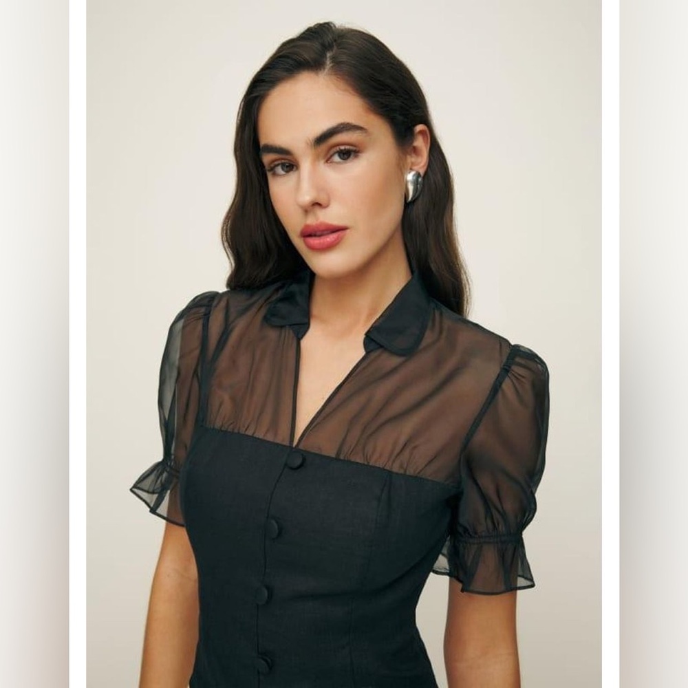 Reformation Avianna Linen Top